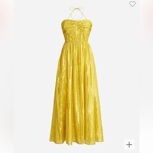 J crew limited edition metallic lurex halter dress 8